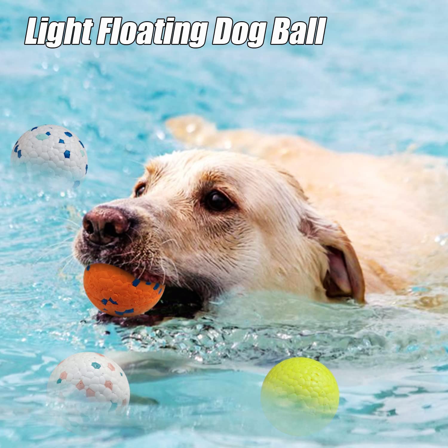 DLDER Indestructible Dog Ball Toy For Aggressive Chewers - Floating, Bouncy, Lightweight Chew & Fetch Ball