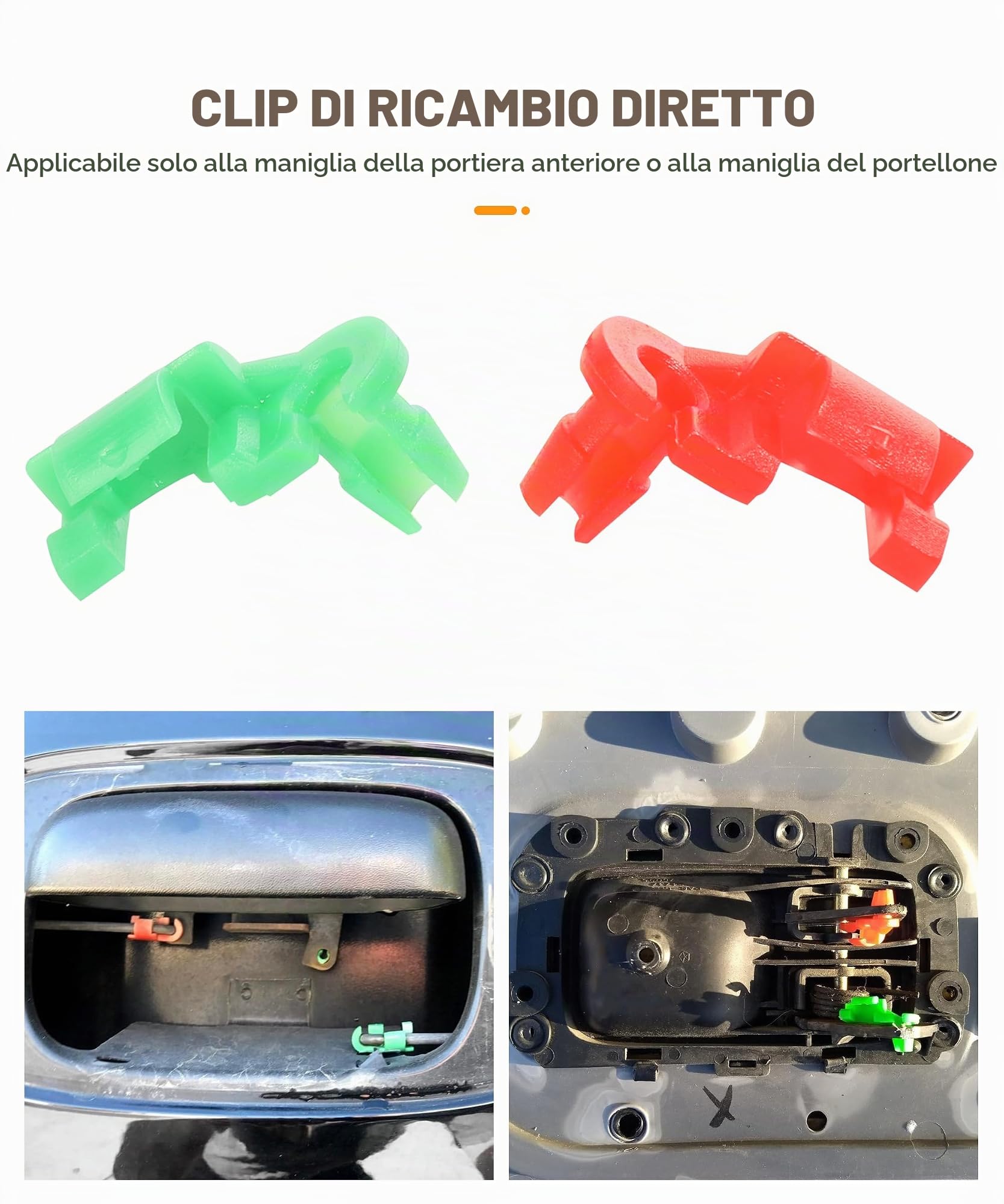 Flaconi 24PCS Clip di Fissaggio Della Serratura Della Portiera Dell'auto,Fissaggi Dell'asta Della Serratura Della Porta,Adatto per il Morsetto Della Leva Della Serratura Della Portiera Dell'auto