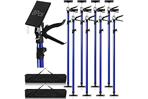 Adjustable Support Pole System of Blue (8Pcs)