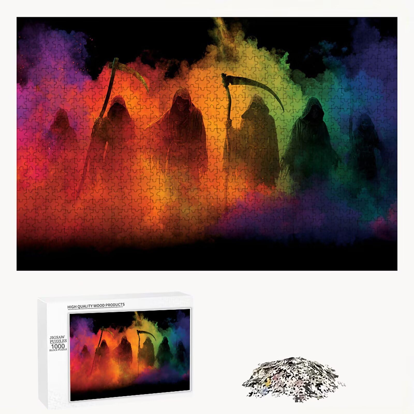 Puzzle 2000 elementów - kolorowe i męskie - trwałe drewniane puzzle z literami na plecach - 75 x 105 cm - Kreatywne hobby bez kurzu - przedmiot kolekcjonerski i 14 lat w górę P3#675