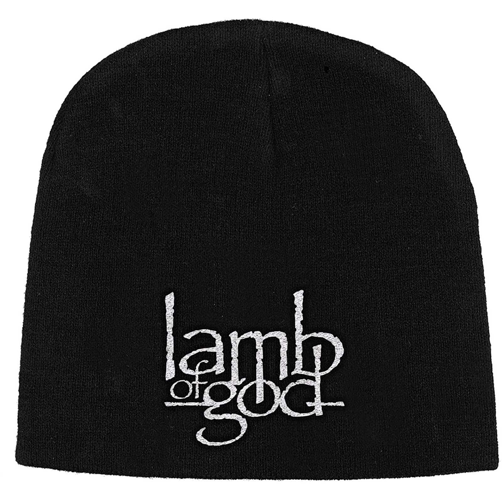 Lamb of God Beanie Hat Band Logo Official Black One Size