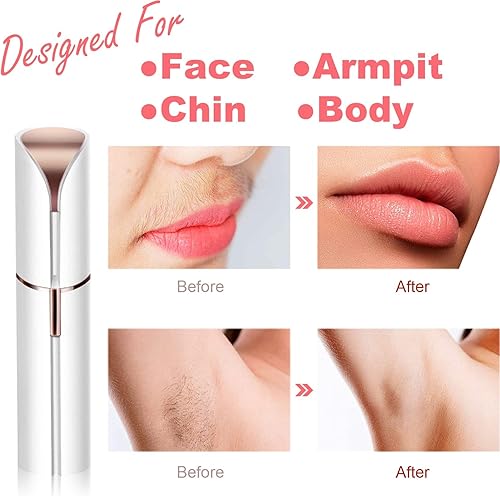 Miniatura 2 de Rosarden - Depilación facial para mujeres, mini removedor de pelo USB, afeitadora eléctrica Rosarden depiladora portátil de bikini para labios,
