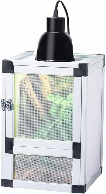 Hybrid Reptile Cage Toxirium 18x18x36 Terrarium with Aluminum Frame & Dual Doors