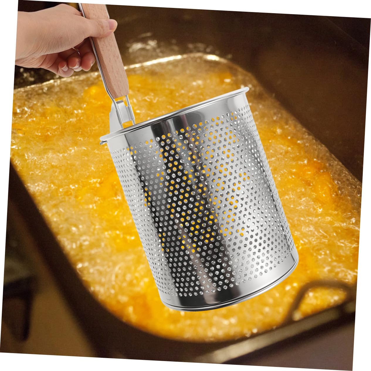 Colador de Fideos de Cocina de Acero Inoxidable, 2 Piezas Plata