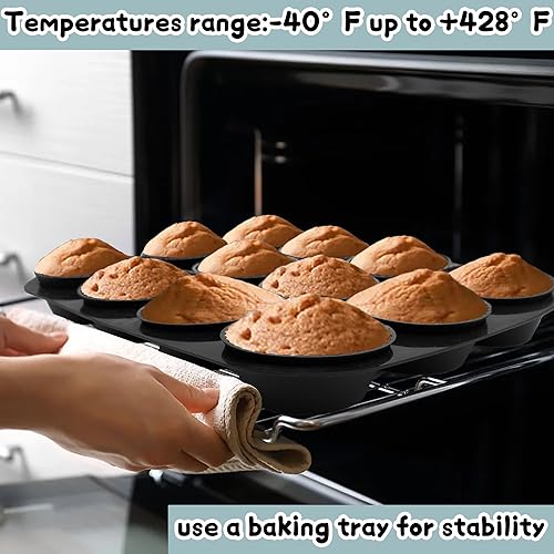 Miniatura 5 de Tazas de silicona para hornear, reutilizables, para magdalenas, 24 unidades, antiadherentes, moldes para fiestas, cumpleaños, Halloween, Navidad,