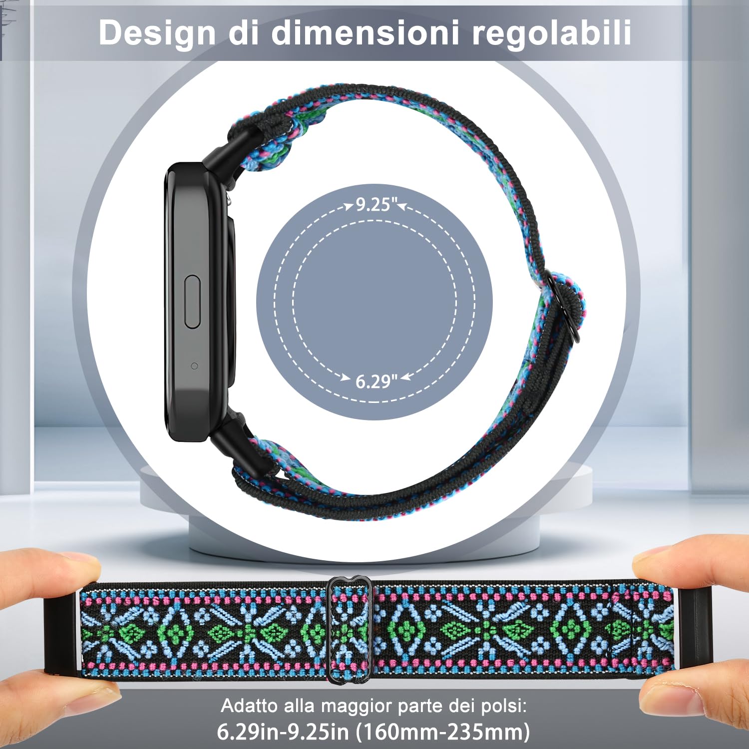 SHIJZWD Fascia elastica per orologio compatibile con Xiaomi Redmi Watch 3 Active, cinturino di ricambio in nylon per orologio sportivo compatibile con Xiaomi Redmi Watch 3 Active