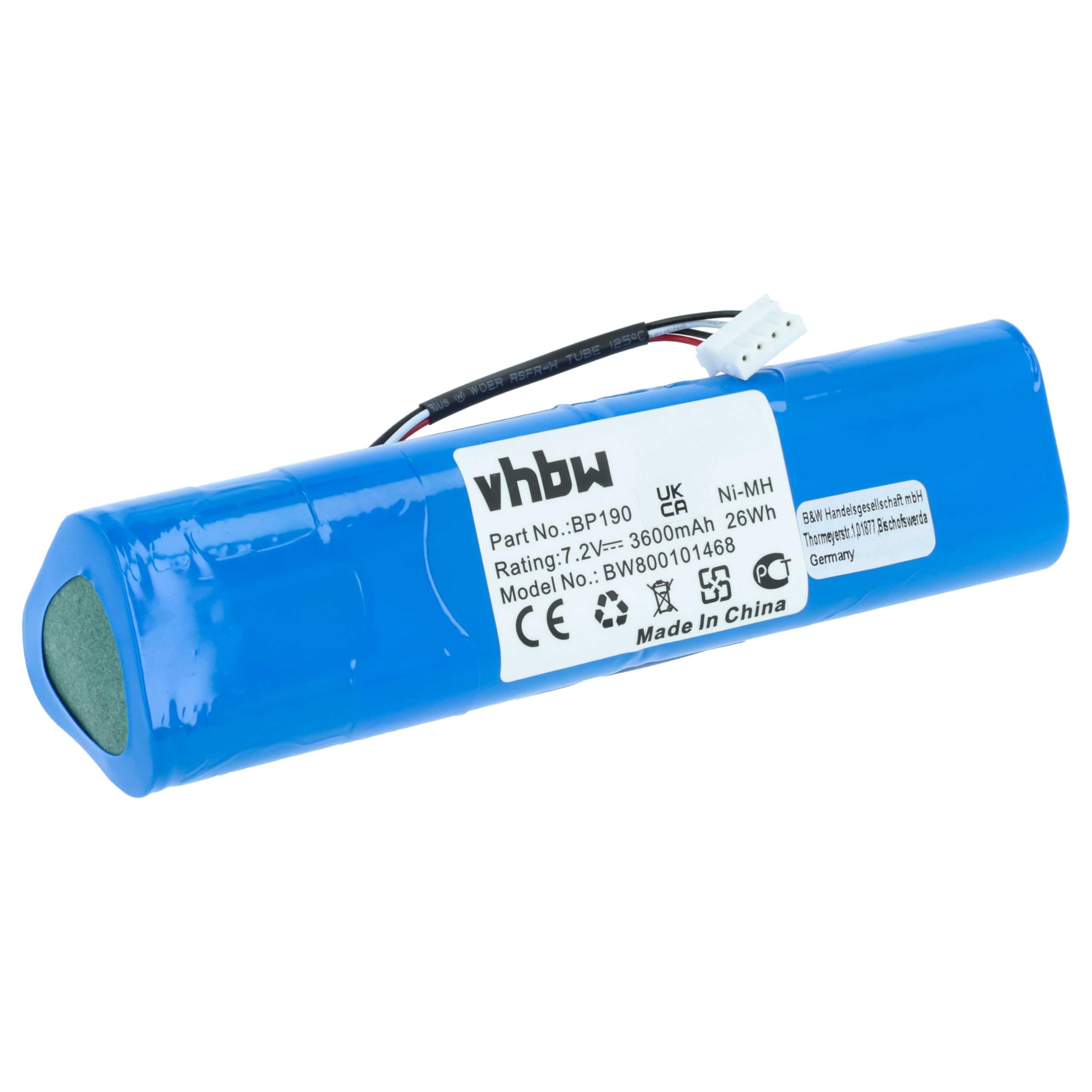 vhbw Batería Recargable Compatible con Rohde & Schwarz FSH18, FSH3, FSH323, FSH3TV, FSH6 osciloscopio, medidor (3600 mAh, 7,2 V, NiMH)