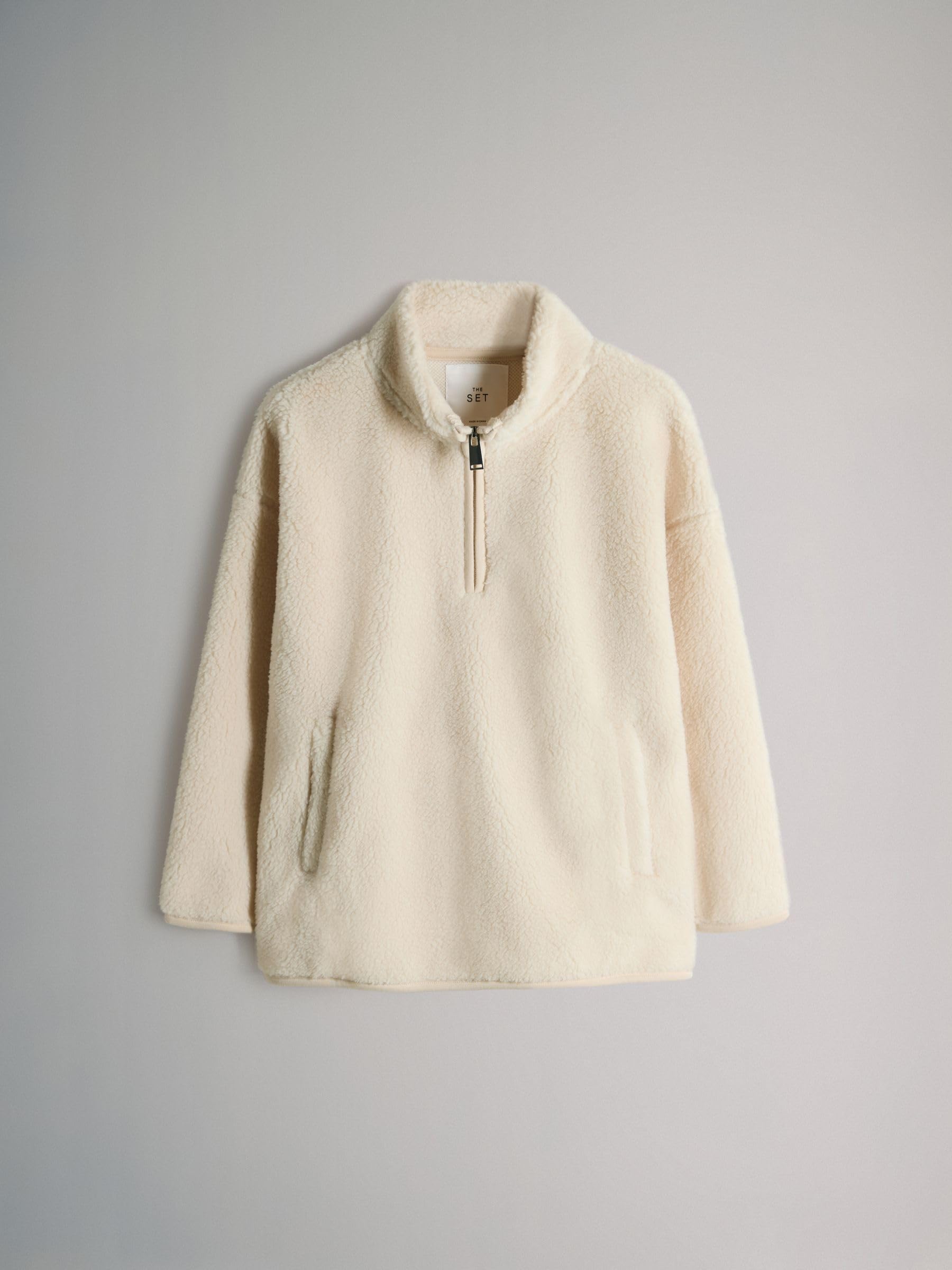 THE SET Mädchen t Fleecepullover mit viertellangem Reißverschluss, 2er-Pack 98-158