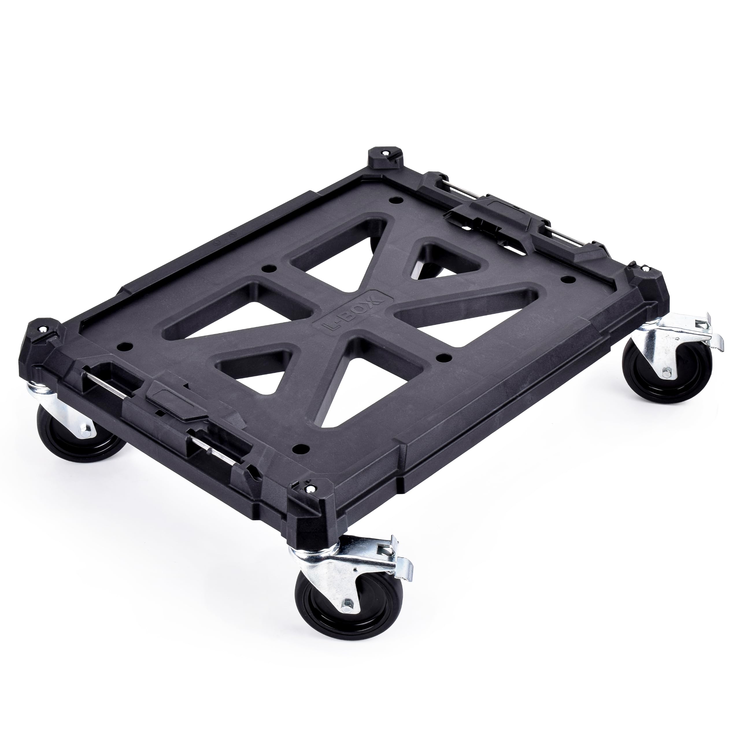 L-BOXX Roller Transportwagen für Werkzeugkoffer bis 200kg mit Bremse, mobil | für L-BOXX G und G4, XL-BOXX und L-BOXX Contractor, bis 200kg, 4x100mm Lenkrollen, 2 Bremsen, 559x432x170mm, 4 Zurrpunkte