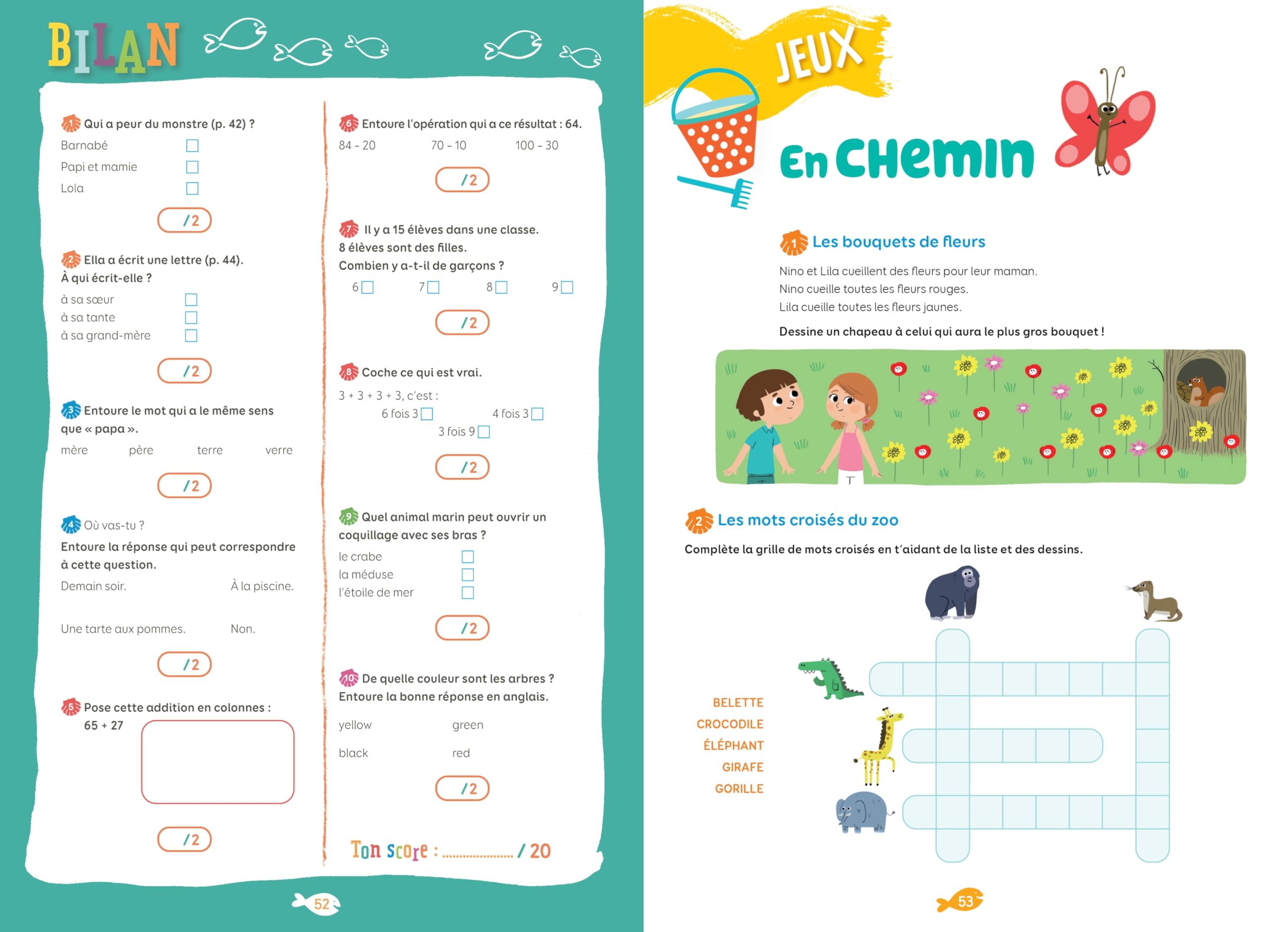 Cahier de vacances 2026 du CP vers le CE1 (6-7 ans) - Révisions complètes : Français, Maths, Anglais / Nouveaux programmes - corrigés détachables - Nathan Vacances