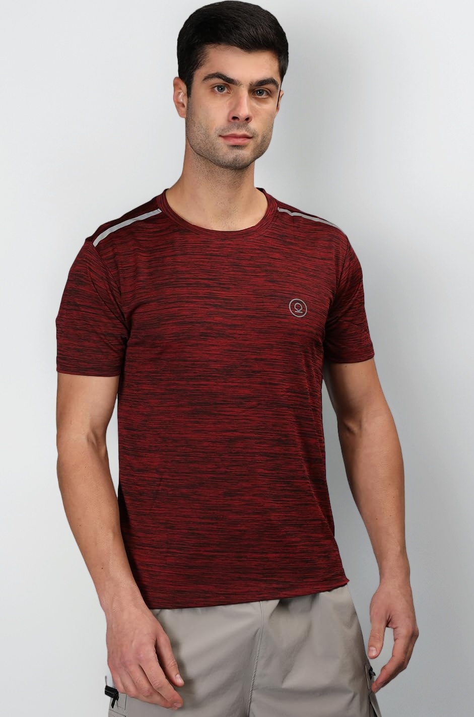 Men's Polyester Regular Fit Round Neck Regular Dry Fit Gym Sports T-Shirt