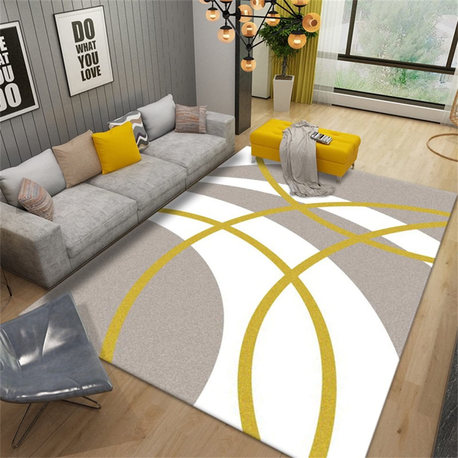 Tapis de bar et de jeux multicolore 100x160 cm pour un salon moderne