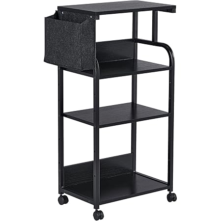 Printer Stand, 3 Tier Printer Table With Storage Shelf, Multifunctional - View #2