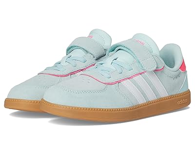 adidas Kids Breaknet Sleek Shoes Kids Shoes Halo Mint/White/Lucid Pink : 2 Little Kid M, Leather