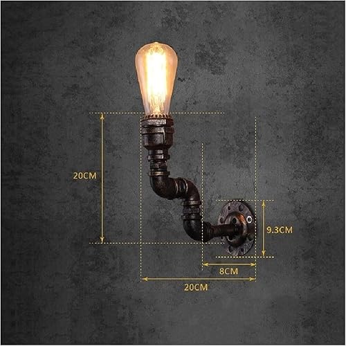 Miniatura 7 de Vintage Wall Light,Fixtures Industrial Retro Wall Sconce Light,Loft Retro Water Pipe Wall Lights for Bedroom Kitchen Restaurant Loft Cafe Bar Hallway