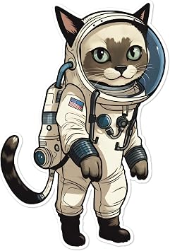 Yoonek Graphics Siamese Cat Vinyl Decal Sticker for Car, Laptop, Tumbler, More. #004145