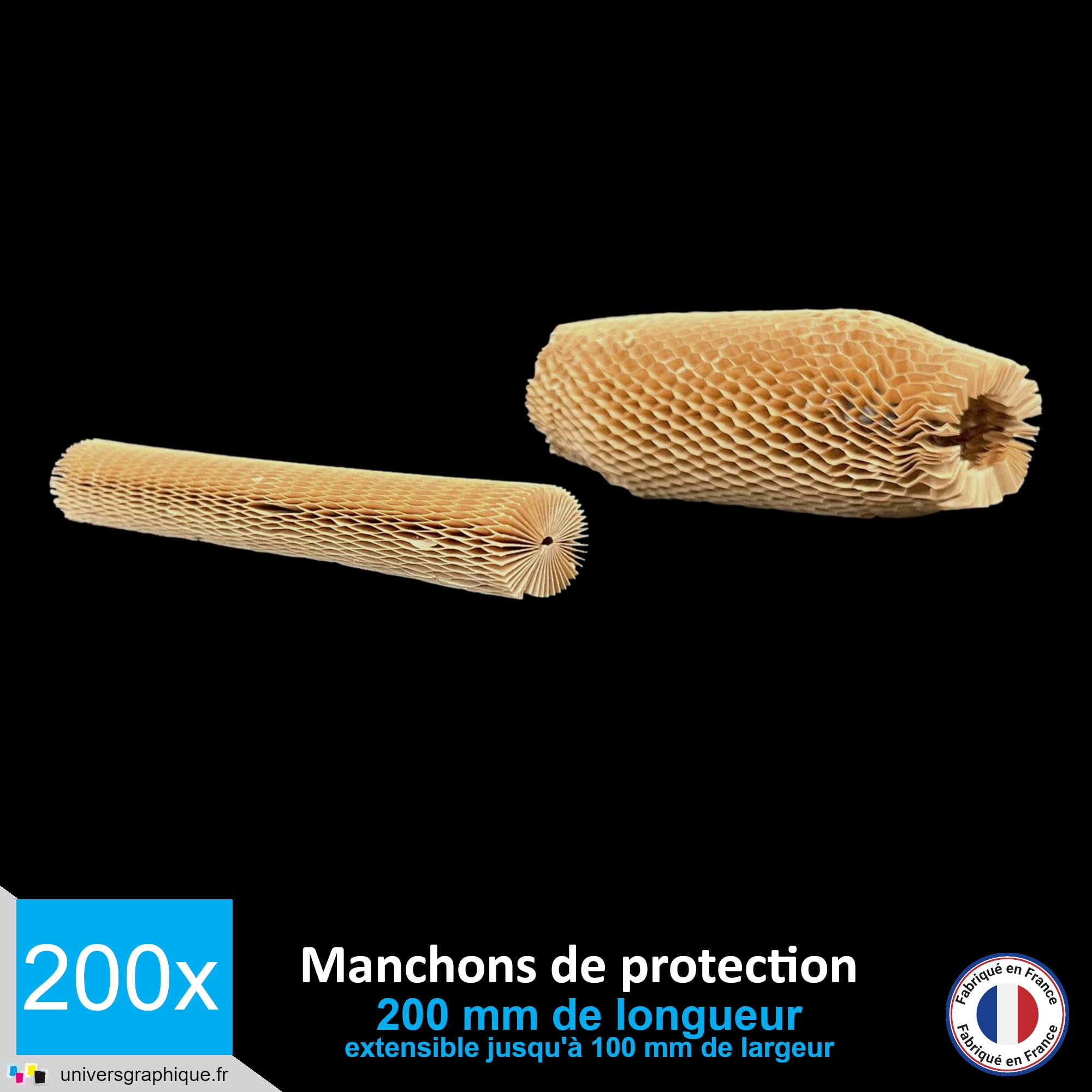 Manchon de Papier Alvéolé 200 mm x 23 mm 1 cm Épaisseur pour Emballage Protection Calage Expédition Bouteille Flacon Bocaux Lot 200