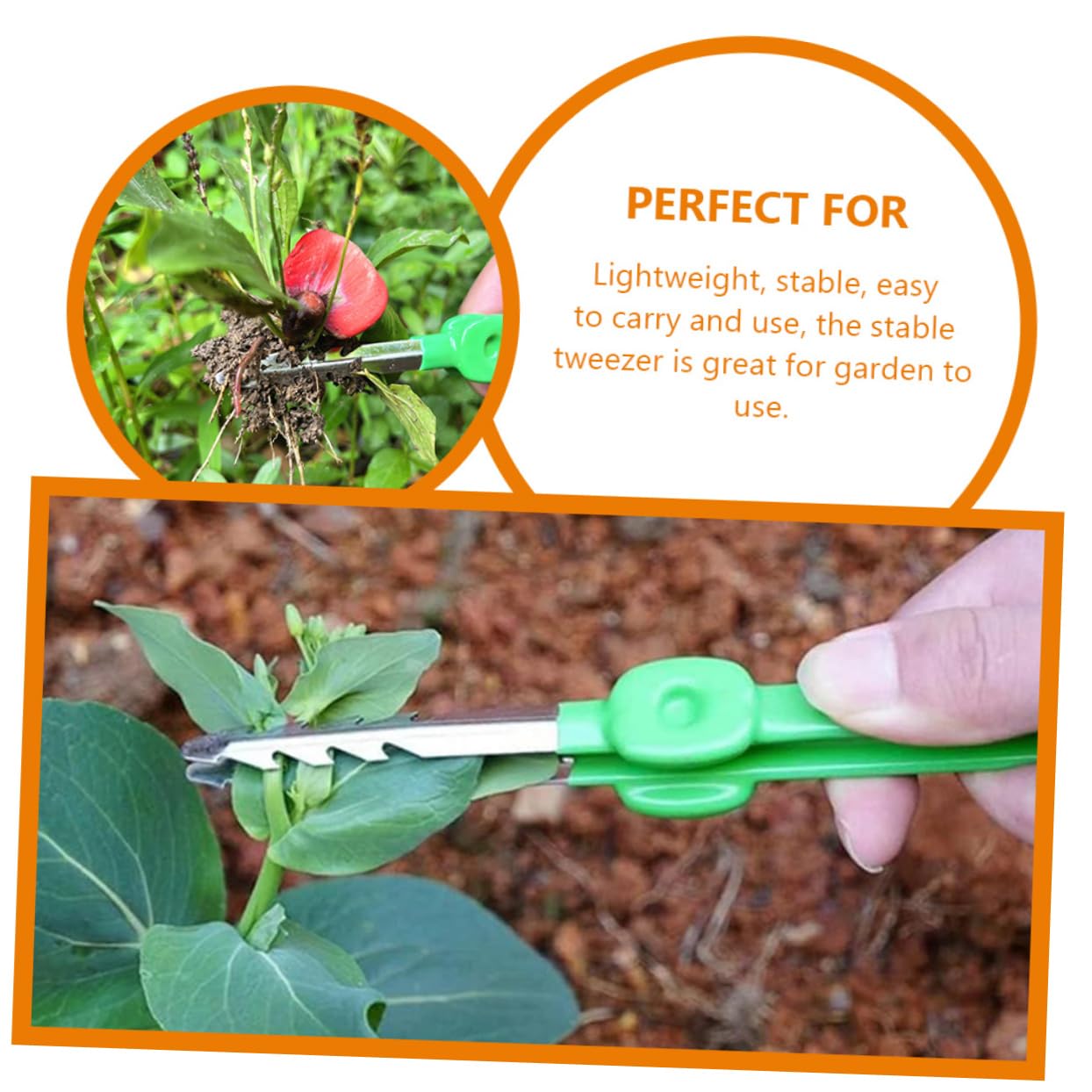 FUNOMOCYA Gardening Tweezers Weeding Tool Tweezer for Gardening Plant Garden Bonsai Tools Forceps Metal