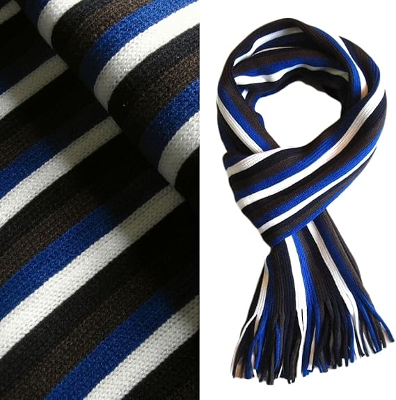 Amazon ラッセル編み メンズ マフラー Za 色 マルチ ストライプ 通勤 ビジネス アクリルニット メンズ ユニセックス ラッセル織 16 ストール マフラー 通販
