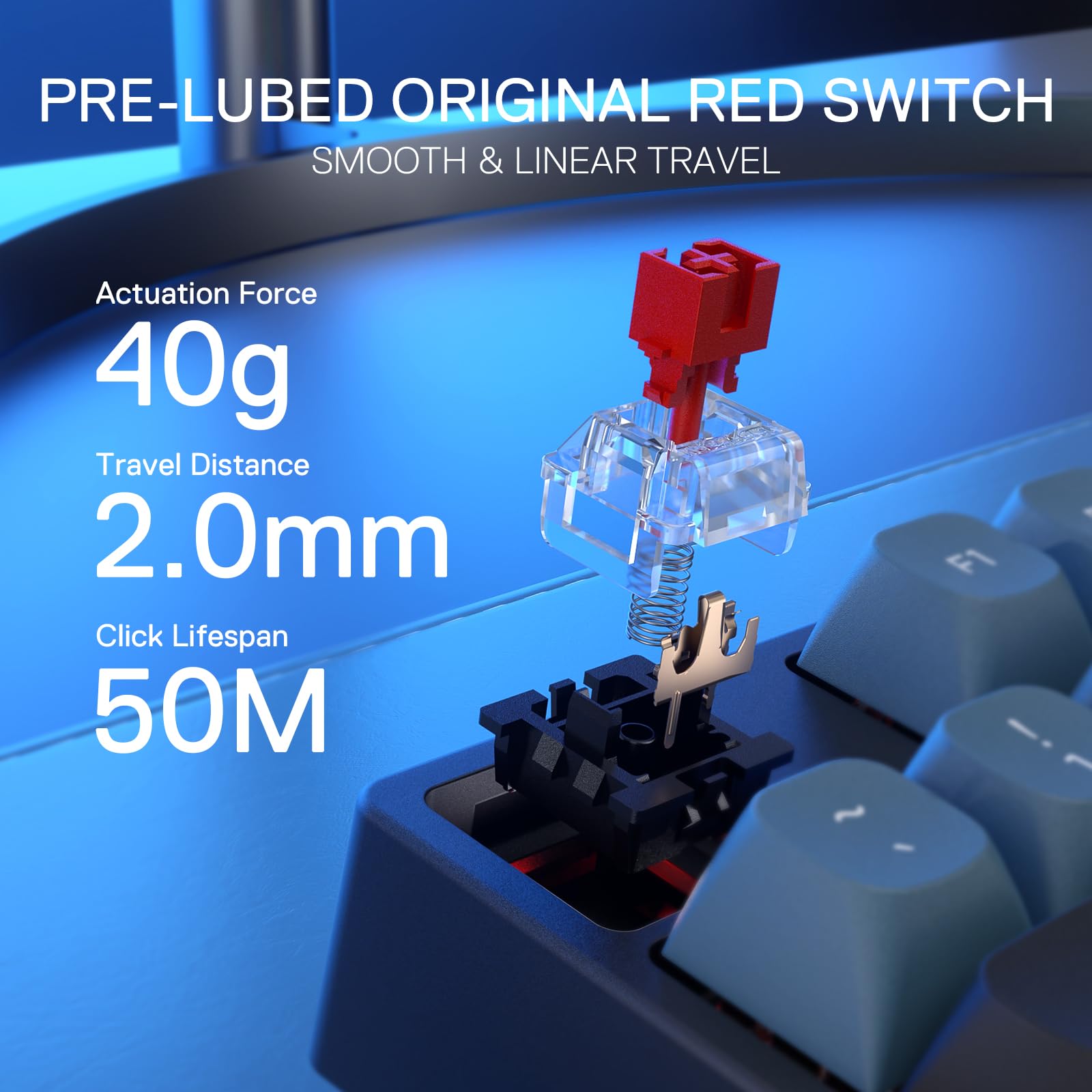 Redragon K582 SE Teclado Gaming RGB con Cable Mecánico 104 Teclas US Layout | Hot Swap Enchufe Mejorado Kit Amortiguación Ruido Teclas PBT Color Mixto Conexión Estable