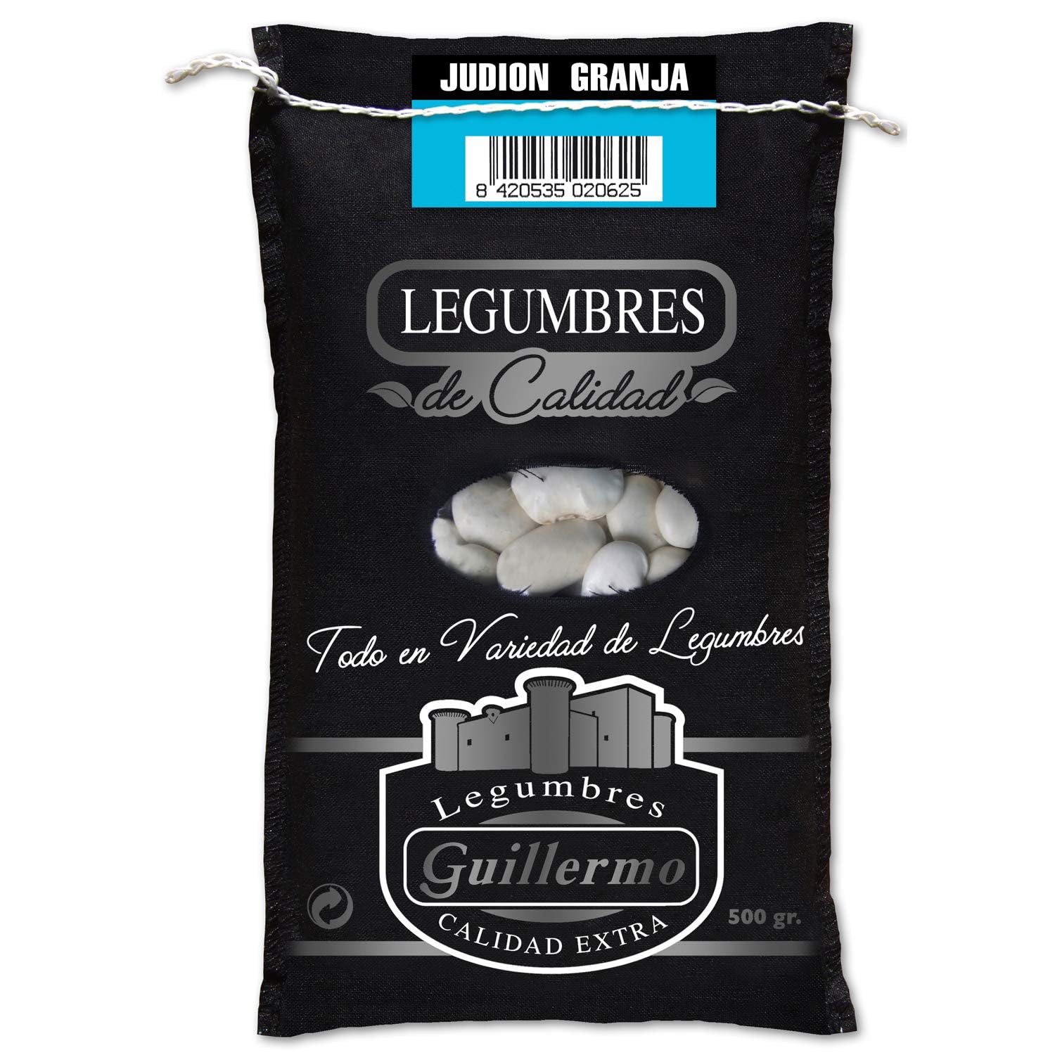Guillermo | Judión - Saco 500g. | Gourmet | Calidad Extra | Alimento perfecto para dietas veganas y vegetarianas | Altas en fibra, vitaminas, minerales y contenido en proteínas