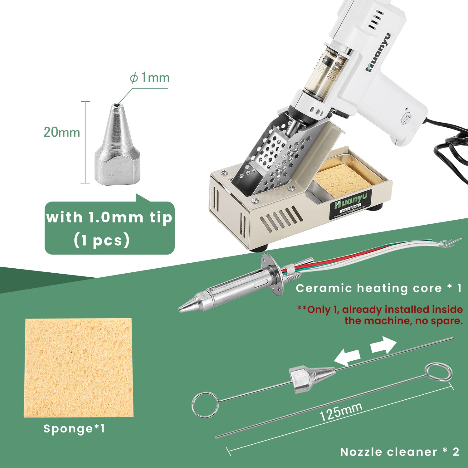 Huanyu S-993A Elettrica Dissaldatura Pompa Aspirazione Vacuum