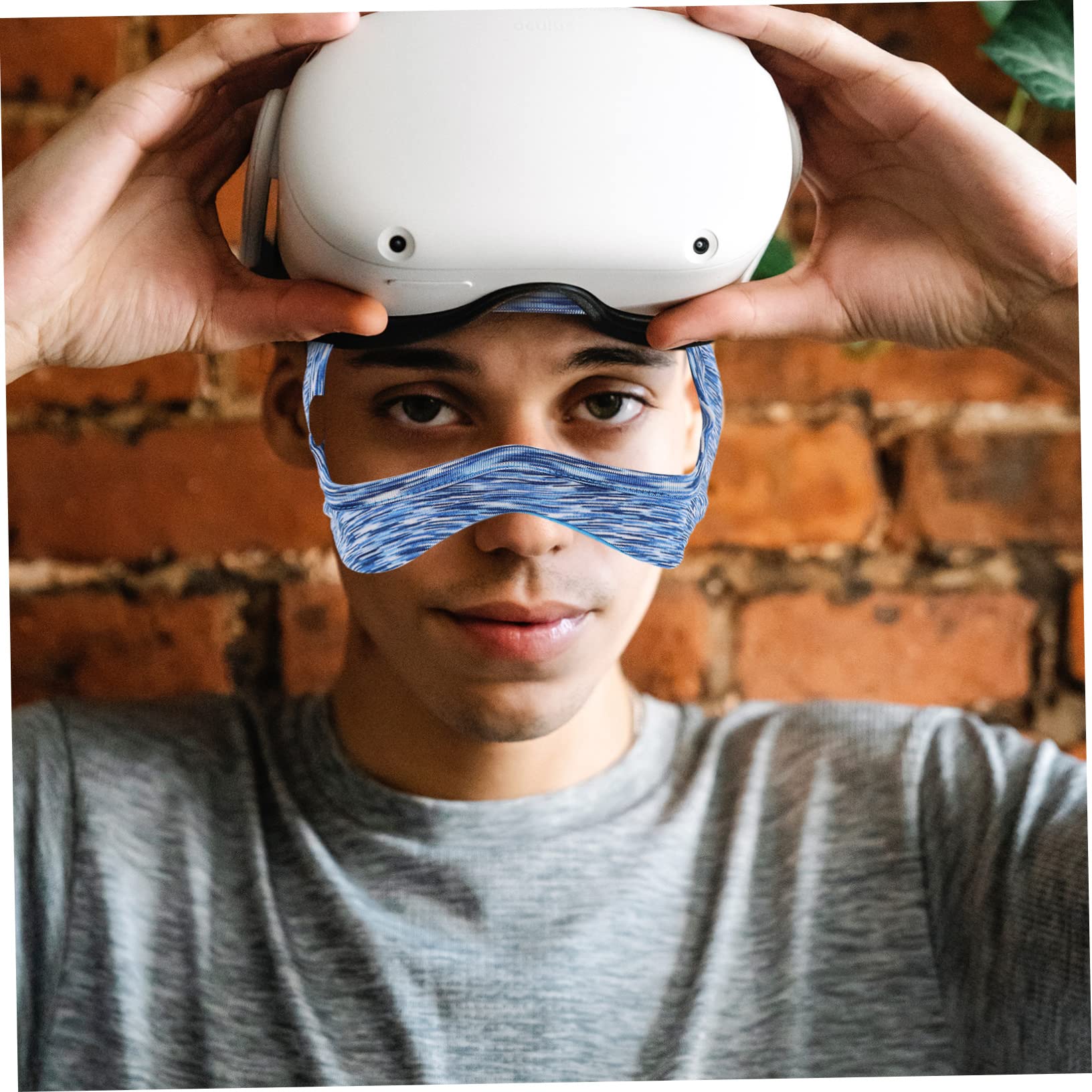 DOITOOL 5 Piezas Gafas de Realidad Virtual Realidad Virtual Ajustable Cubierta de la máscara Banda para el Sudor para Auriculares VR Banda de Sudor Transpirable VR Relleno Ocular VR Ojos