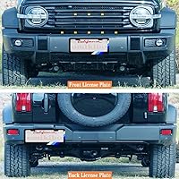 Vista 5 de Marco de matrícula de aluminio tricolor de 3 colores compatible con vehículo Toyota, camión, remolque, SUV. (Blanco Azul-01)