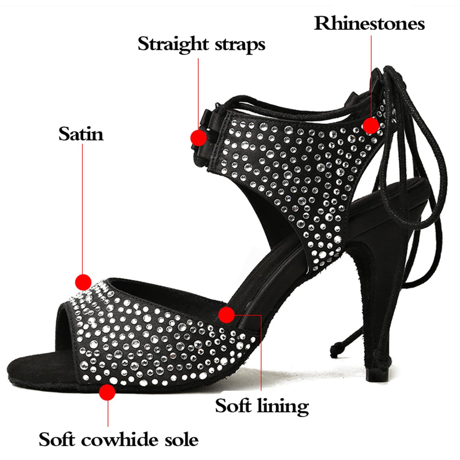 Damskie buty do tańca latynoskiego, damskie buty do tańca latynoskiego, stras, buty do tańca, damskie buty do tańca salsy, damskie standardowe buty do tańca, ze strasem, do tańca