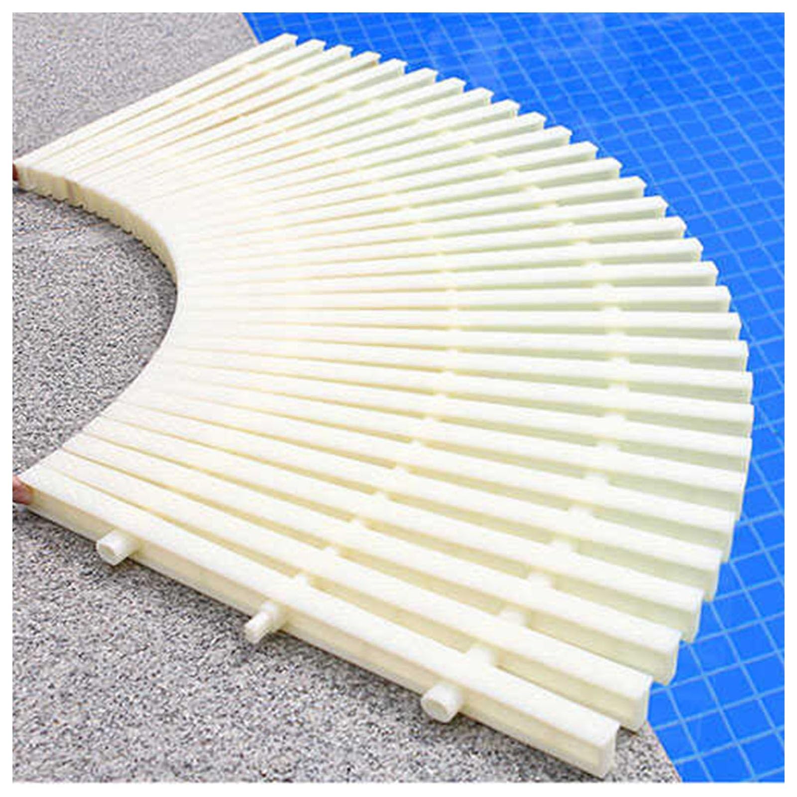 GLDYTVF Resistant Pool Grates Overflow Covers for Raised Pools & Shower Drain 30x100 cm Pack of 15 Bone Color Prevent Clogs & Ensure Safety