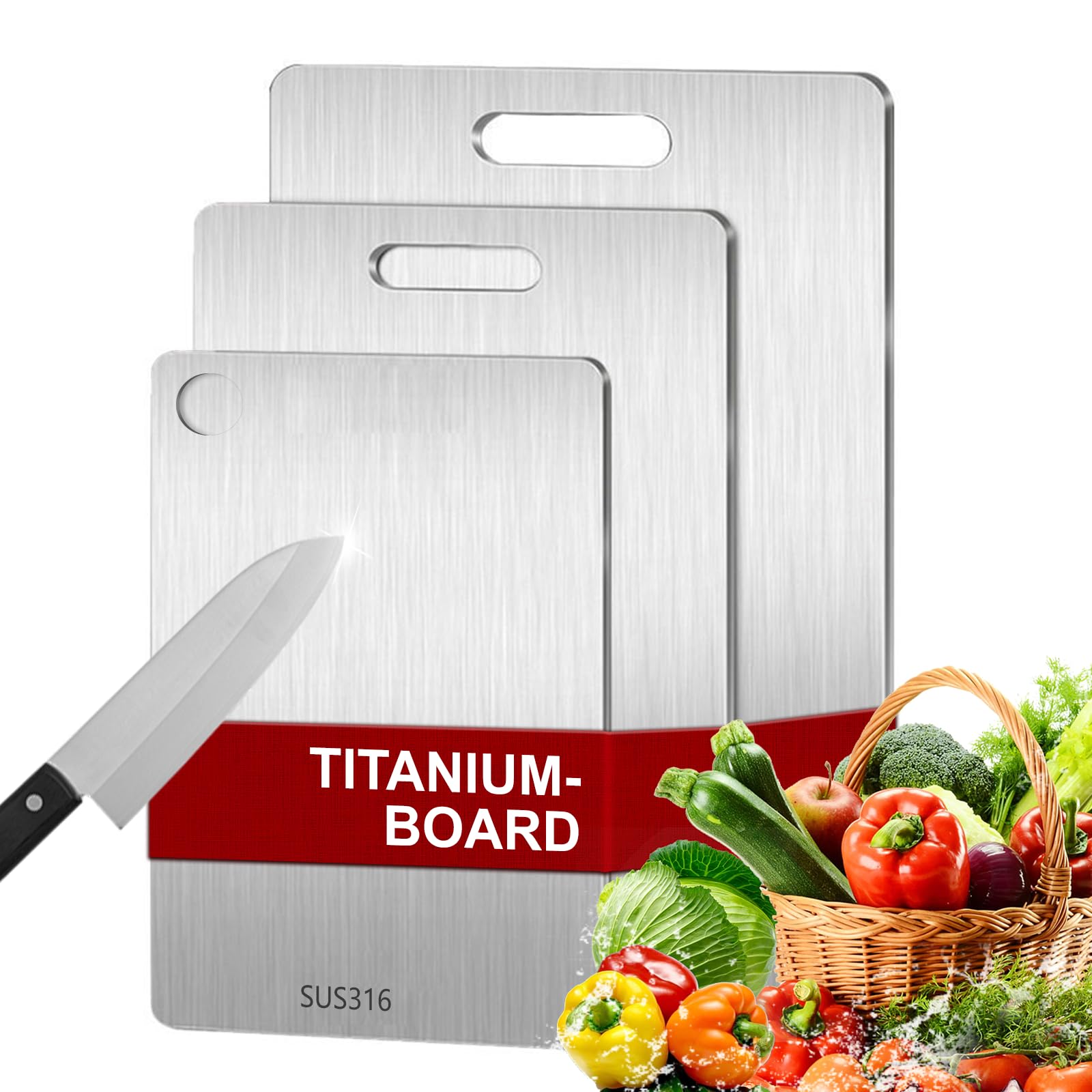 3 Stück Titan Schneidebrett