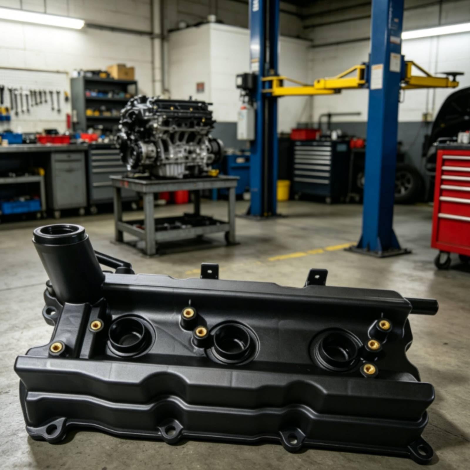 Coperchio Valvole Motore Diretta Sostituzione Coperchio Punterie con Raccordi Facile da Instre Ricambio per Meccanici, Autoriparatori, Officina