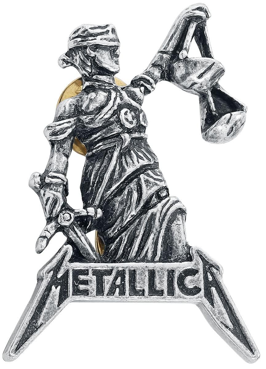 Metallica Spilla Justice for All, one size, Pewter