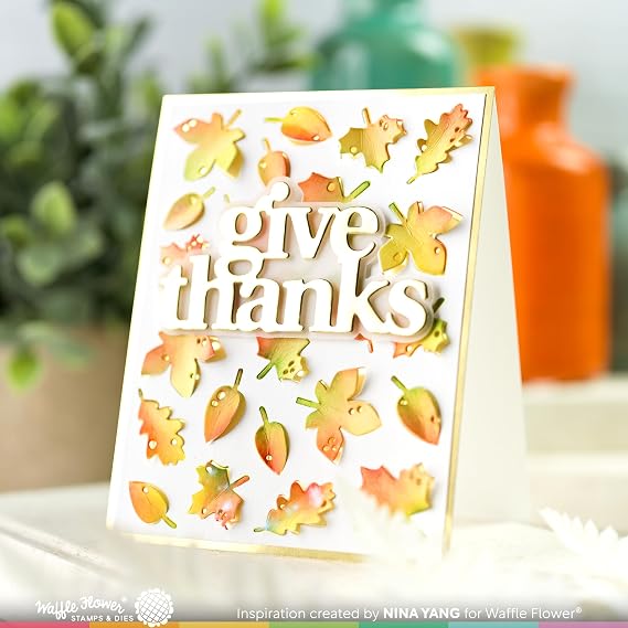 Waffle Flower Give Thanks Print Die