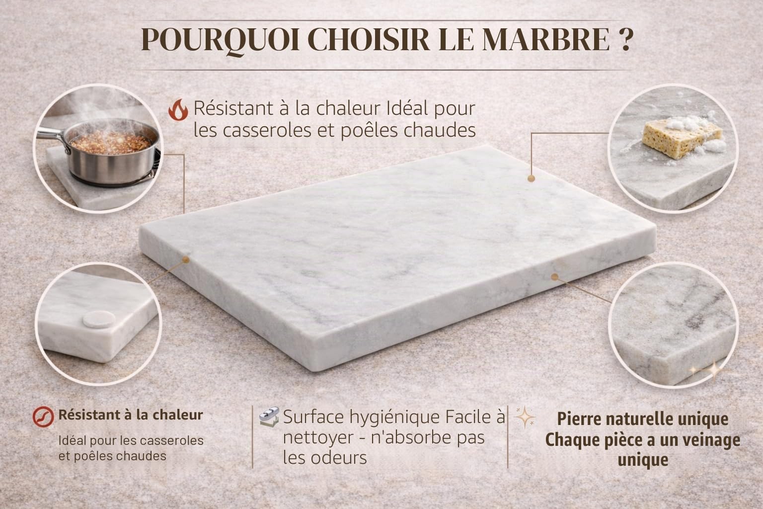 Planche à Découper en Marbre Blanc 30 x 20 cm – Petit Plateau Élégant pour Fromage, Sushi et Apéritif – Pierre Naturelle Design Italien – Kalu Creations