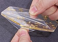 Vista 5 de Mini Skater 3 posavasos de barra de acrílico transparente, lámina dorada, moderno, tapete creativo para mesa, encimera, escritorio, bebidas frías