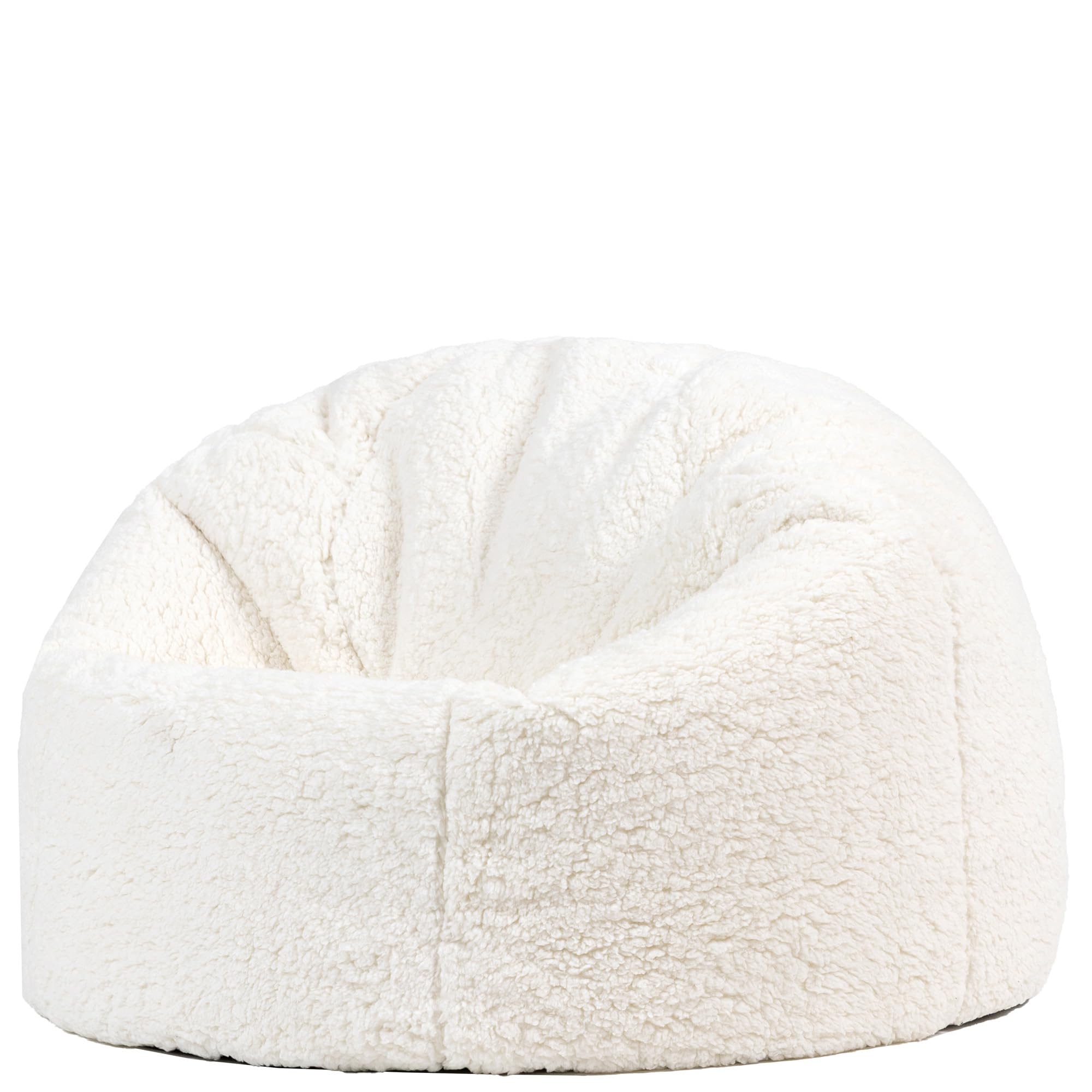 icon Kingston Large Kids Bean Bag, Natural, Teddy Berber Fleece, Kids Bean Bag Chair with Filling Included, Gifts for Girls, Bedroom, Bedroom Accessories