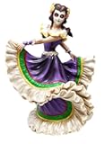 PTC 8 Inch Day of The Dead Mexican Female Dancer Statue Figurine