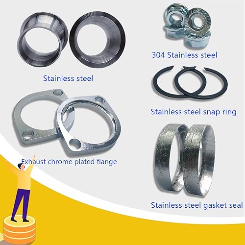 Miniatura 2 de Kit de juntas y conos de torsión y brida cromada con tuercas y arandelas compatible con modelos Touring Dyna Softail Sportster Evolution Big Twin