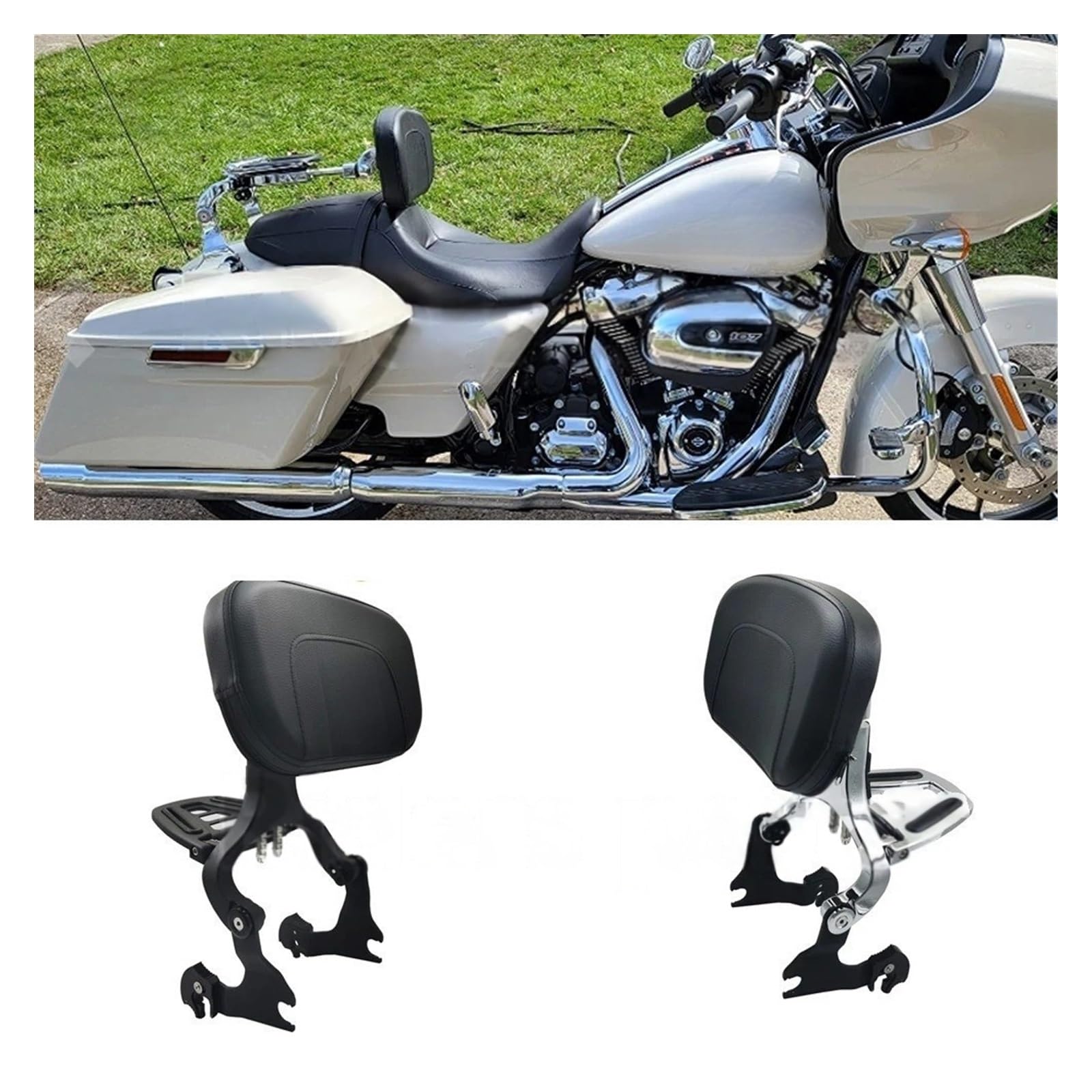 Sissy Bar Cuscino Schienale Supporto Per Schienale Multiuso Per Conducente E Passeggero Per Touring, Per Road King Street, Per Glide 2009-2023