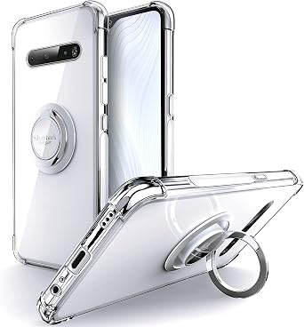 Silverback for LG V60 ThinQ Case Clear with Ring Kickstand, Protective Soft TPU Shock -Absorbing Bumper Shockproof Phone Case for LG V60 ThinQ 5G -Clear