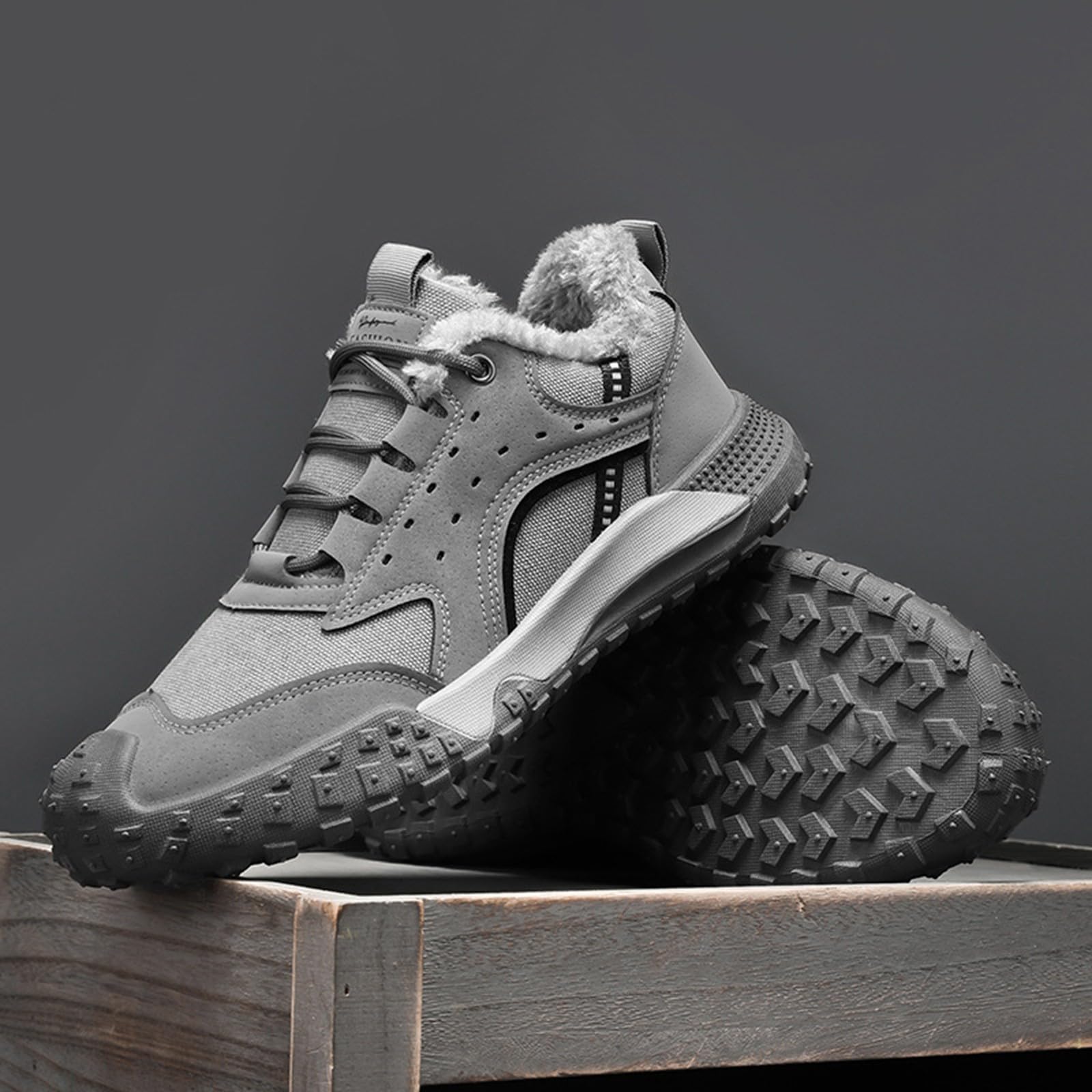 Outdoorschuhe Herren Gefüttert Wanderschuhe Herren Warm Schneeschuhe