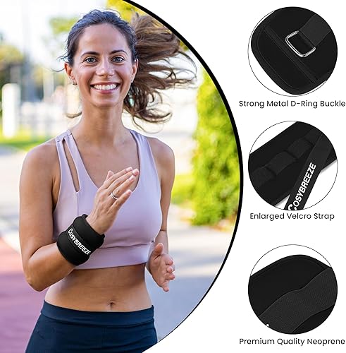 Miniatura 4 de Pesas de tobillo de 12346810 libras, 1 par de pesas de muñeca y pierna para mujeres y hombres, fuerza pesada para caminar, correr, trotar, fitness,