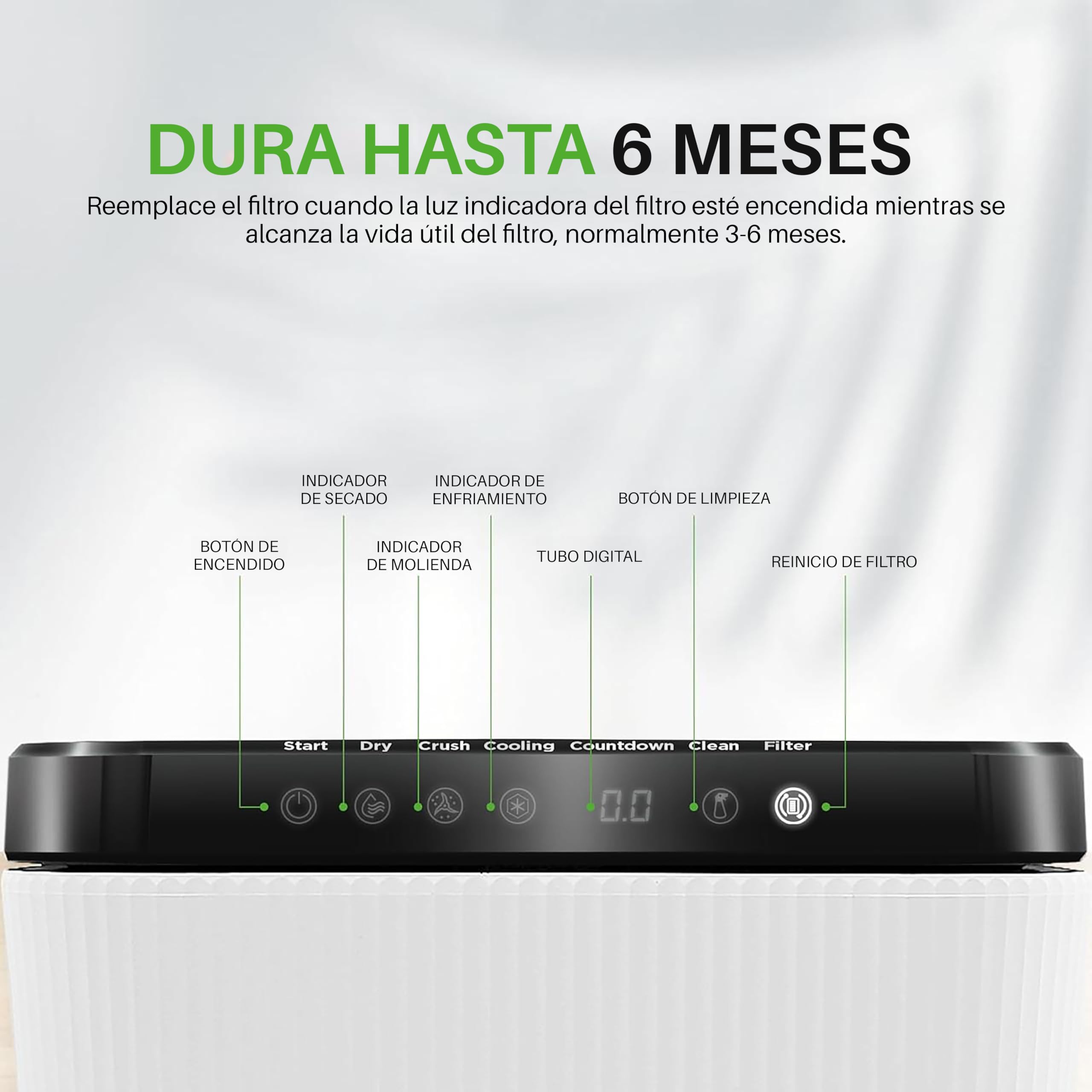 NutriChef Filtro de reemplazo para el compostador electrico, De facil instalacion
