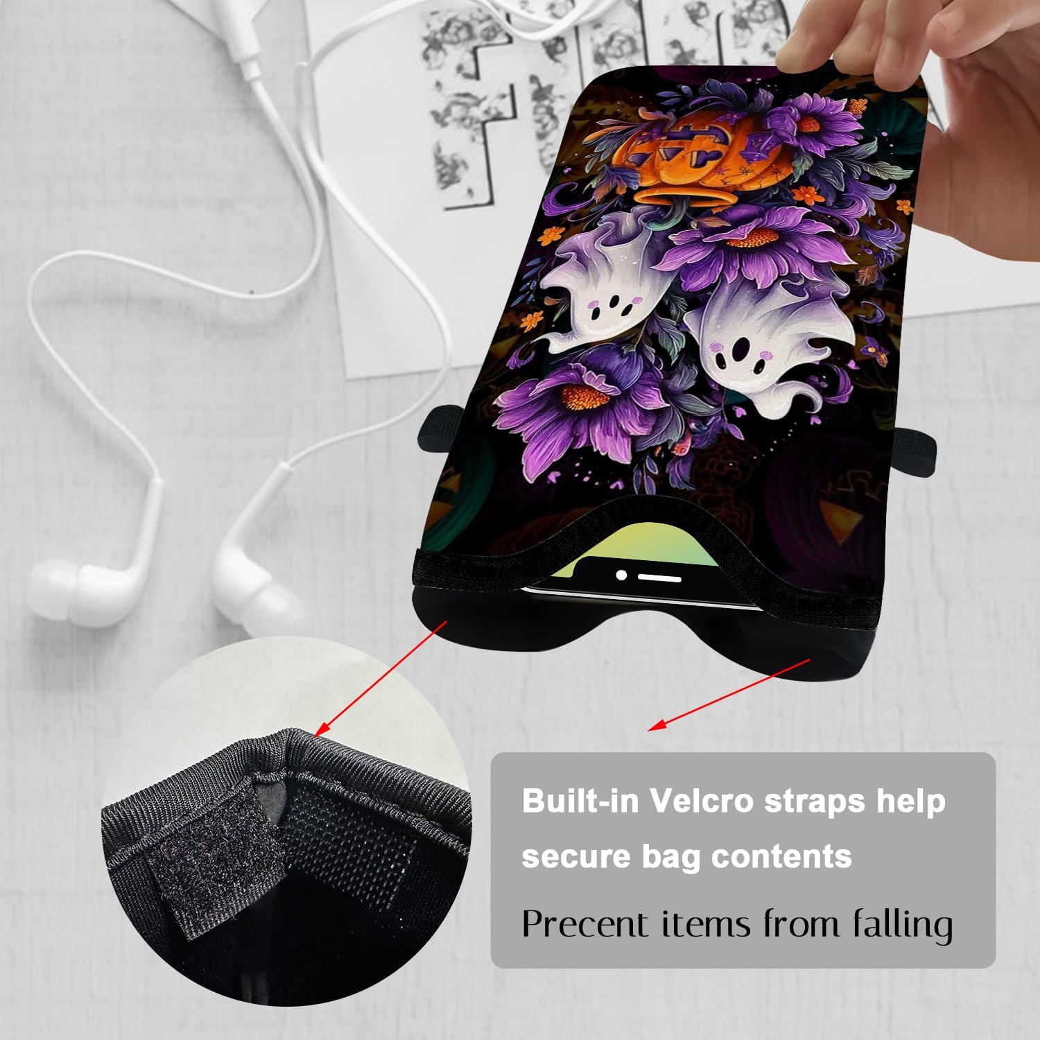 Neoprene Cell Phone Sleeve Pouch Case Bag with Crossbody Strap Neck Lanyard for Women 7.1 X 3.9 in - Image 3