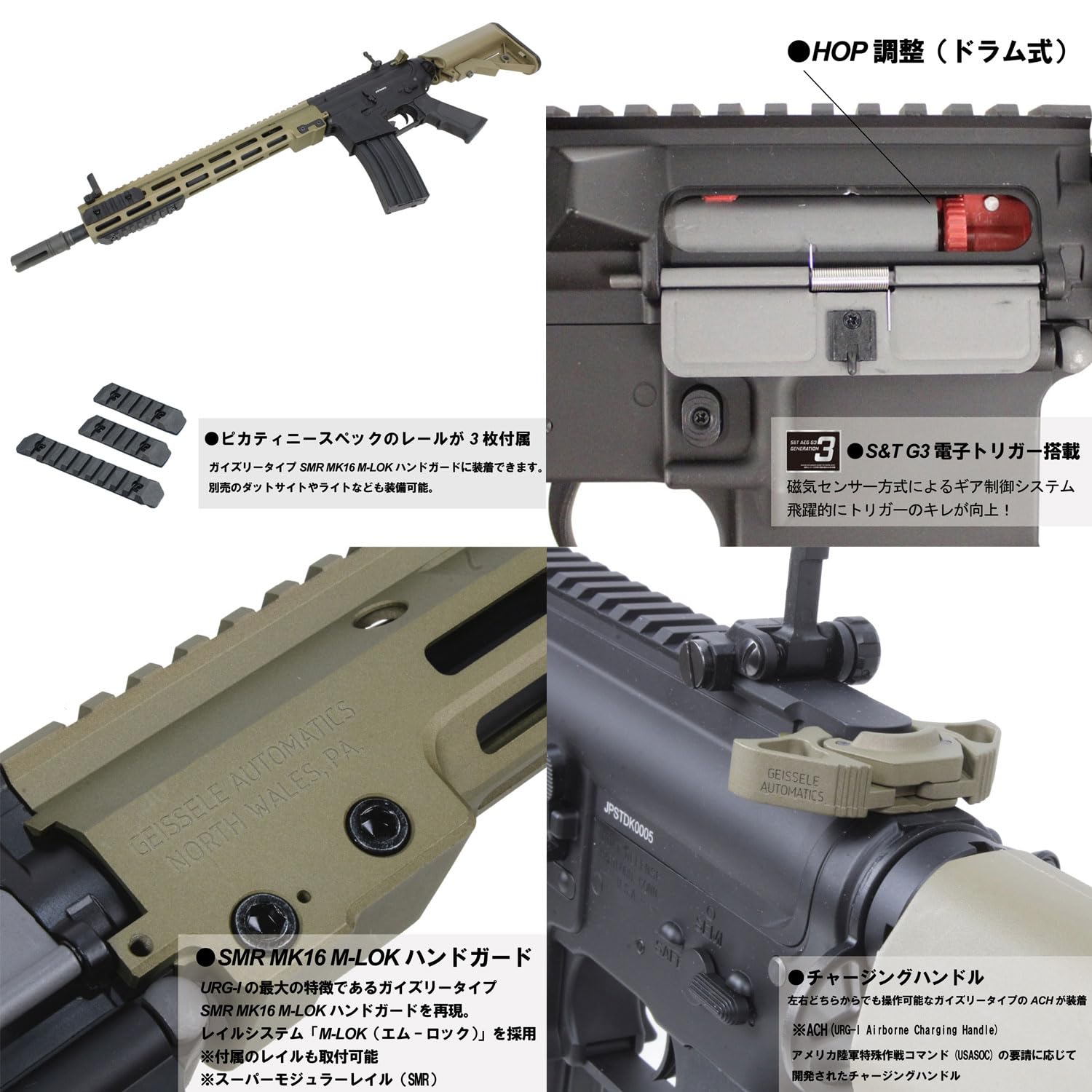 Amazon.co.jp: S&T URG-I 14.5インチ フルメタル G3電動ガン DDC(COLT