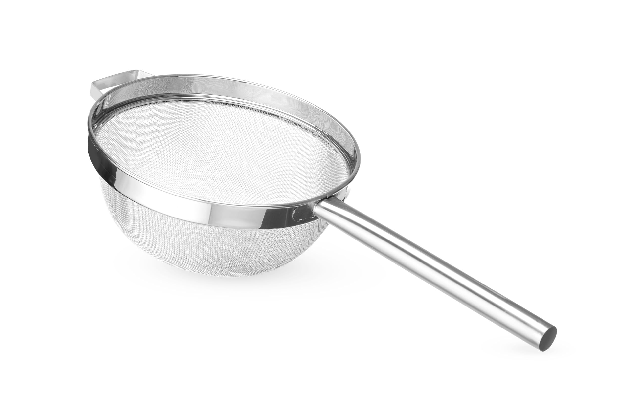 HENDI Passiersieb, Feinmaschiges Seiher, mit zusätzlichem Griff, robuster Griff, Sieb, Küchensieb, Edelstahlsieb, Suppensieb, Grossküchensieb, 535x260x(H)111mm, Edelstahl