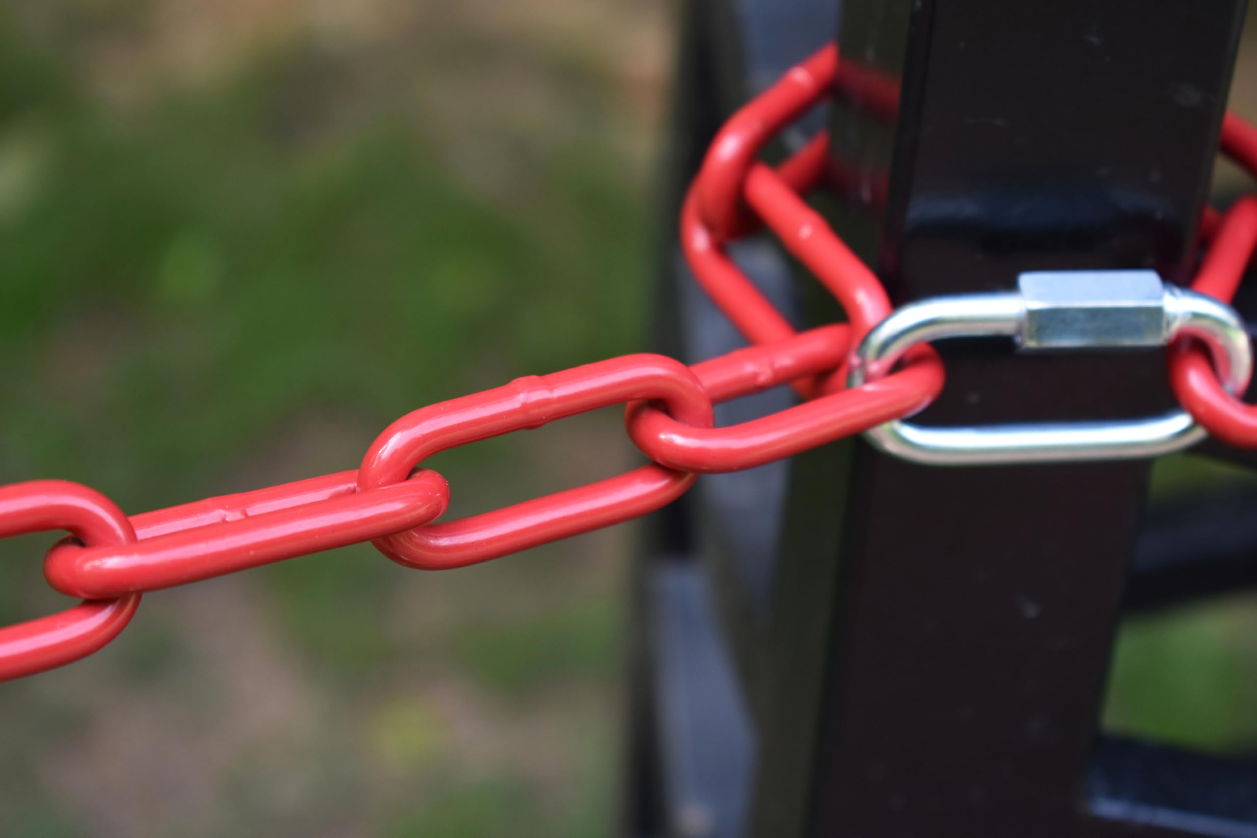 Cadena de seguridad roja y blanca, 20 metros, con ganchos de conexión, uso al aire libre