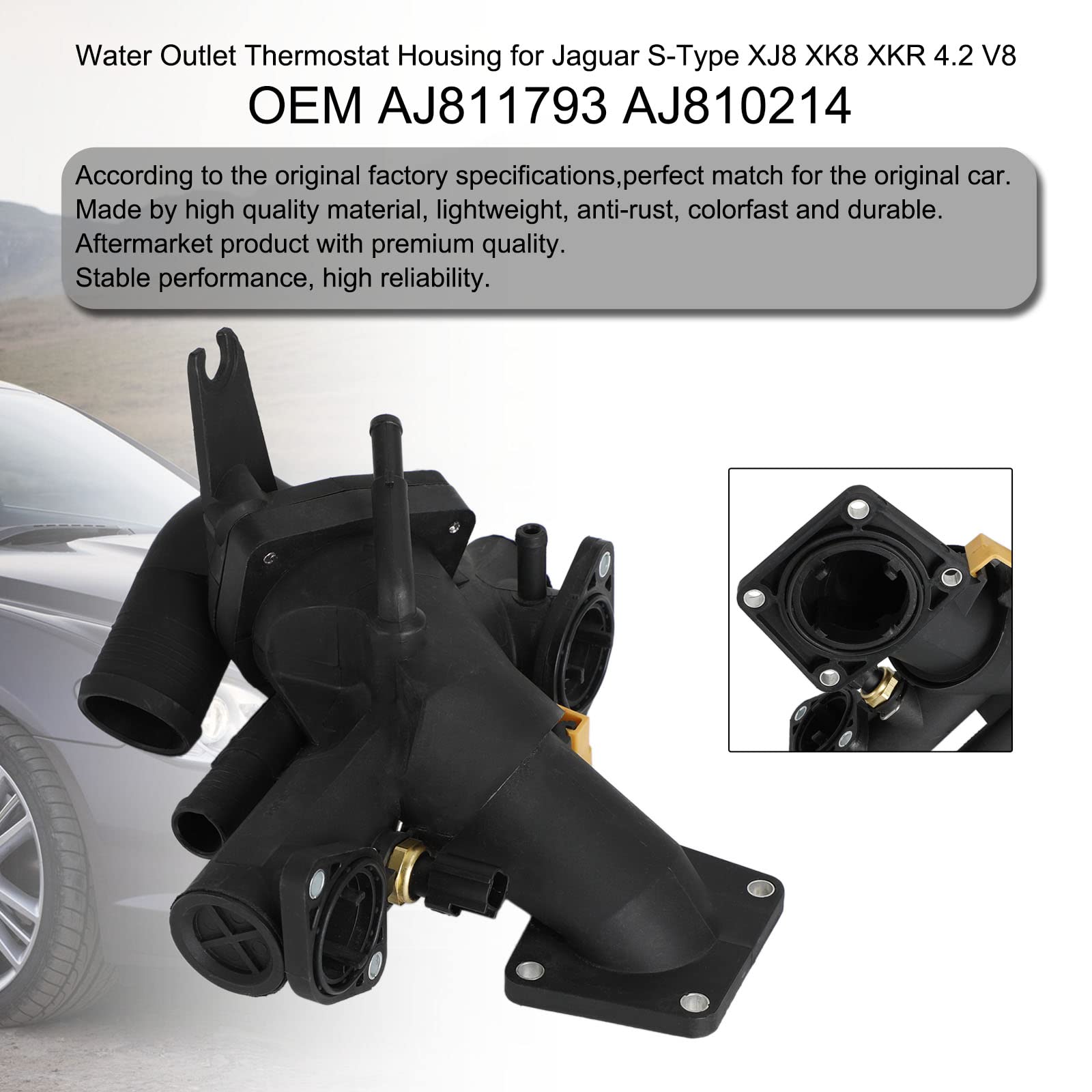 Amazon.com: Frezon Water Outlet Thermostat Housing Fit for Jaguar 
