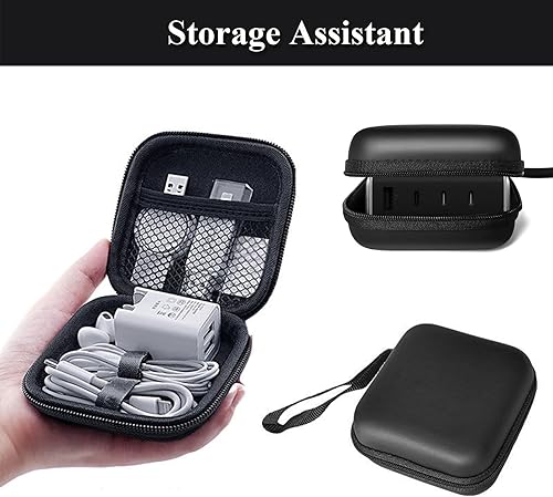 Miniatura 5 de Estuche para cargador, mini estuche organizador de cables, bolsa de bolsa, organizador de cargador pequeño, bolsa de transporte de almacenamiento de